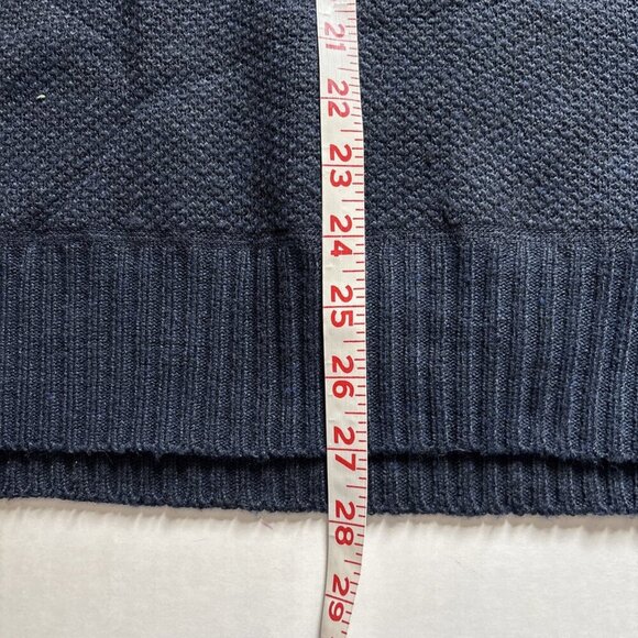 buffalo david bitton Blue Quarter Zip Sweater Size Medium Fleece Lined - Picture 5 of 7